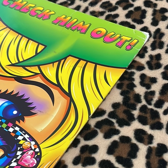 Lisa Frank CHECK HIM OUT! π Folder Vintage Rare Blonde 80s 90s Sunglasses Kiss - Picture 15 of 16